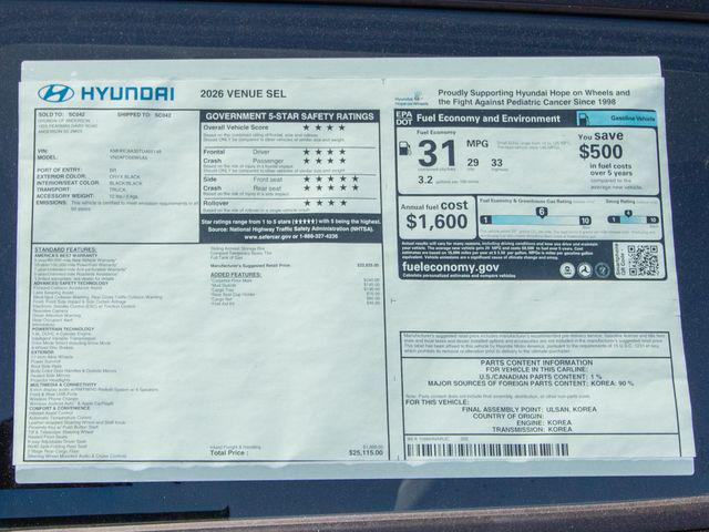 2026 Hyundai Venue SEL