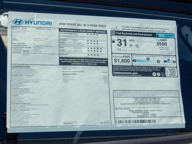 2026 Hyundai Venue SEL w/Two-Tone Roof