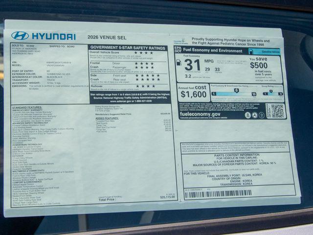 2026 Hyundai Venue SEL