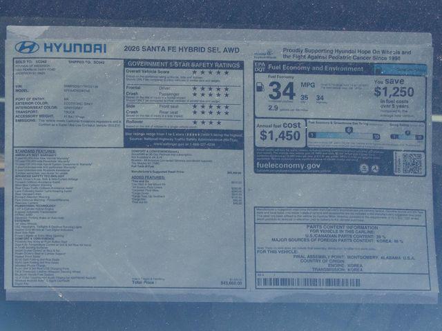 2026 Hyundai Santa Fe Hybrid SEL