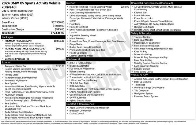 2024 BMW X5 xDrive40i