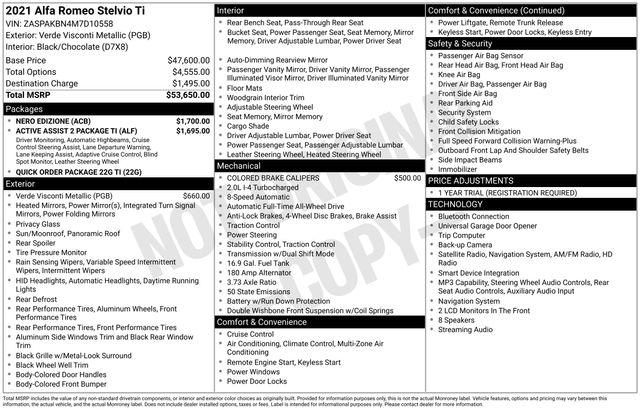 Used 2021 Alfa Romeo Stelvio For Sale in Waterford Twp, MI