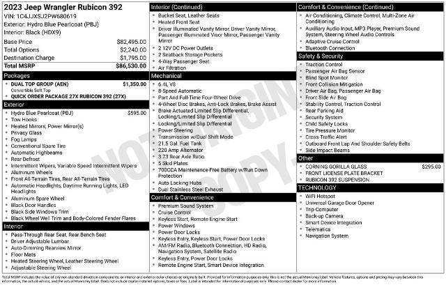 2023 Jeep Wrangler 4-Door Rubicon 392 4x4