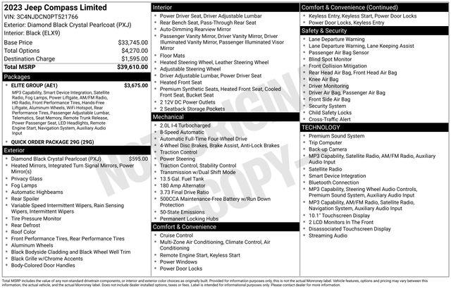 2023 Jeep Compass Limited 4x4