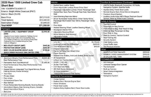 2020 Ram 1500 Limited Crew Cab 4x4 5'7" Box