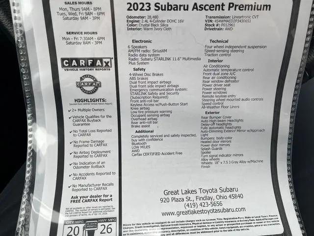 2023 Subaru Ascent Premium 7-Passenger