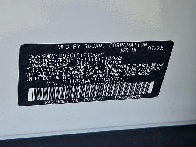 2025 Subaru WRX Premium