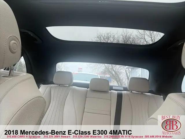 2018 Mercedes-Benz E-CLASS E 300 4MATIC