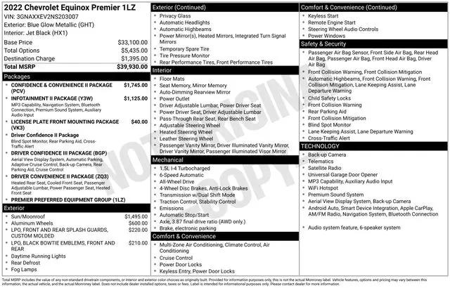 2022 Chevrolet Equinox AWD Premier