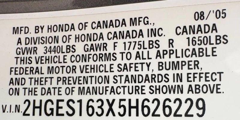 2005 Honda Civic VP