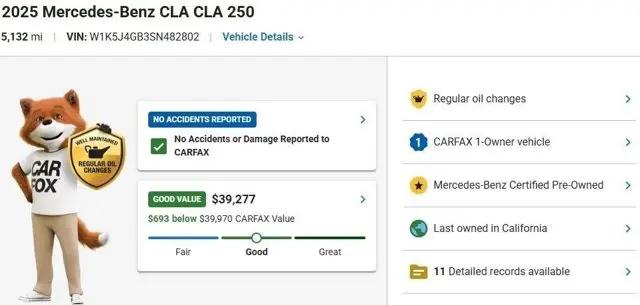 2025 Mercedes-Benz CLA 250 CLA 250