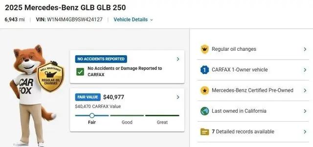 2025 Mercedes-Benz GLB GLB 250