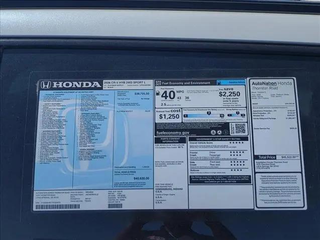 2026 Honda CR-V Hybrid 2WD Sport-L