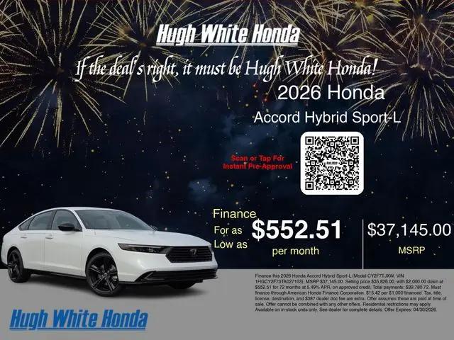 2026 Honda Accord Sedan Sport-L