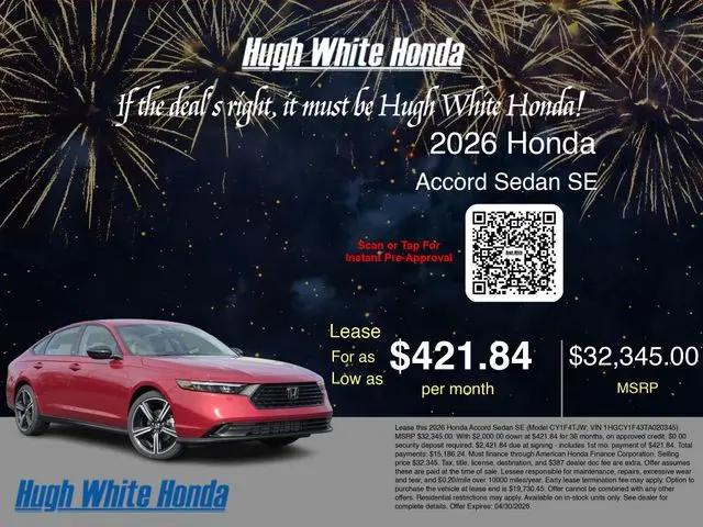 2026 Honda Accord Sedan SE