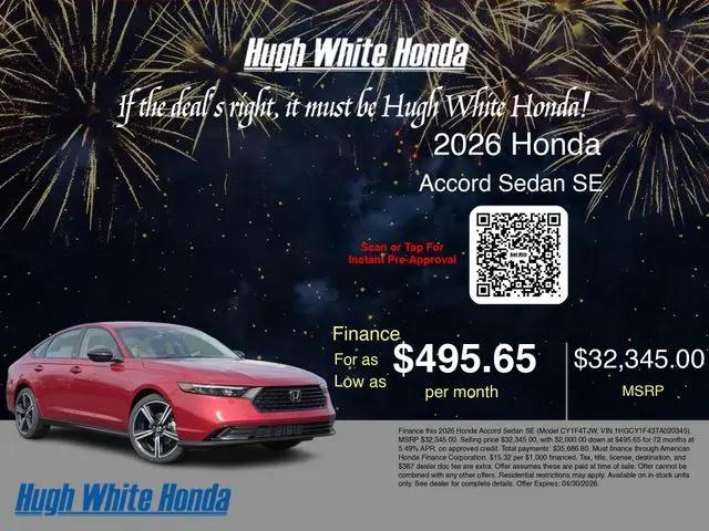 2026 Honda Accord Sedan SE