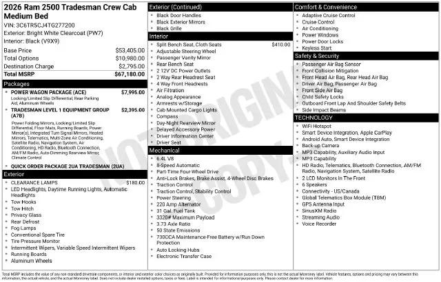 2026 Ram 2500 Tradesman Crew Cab 4x4 64 Box