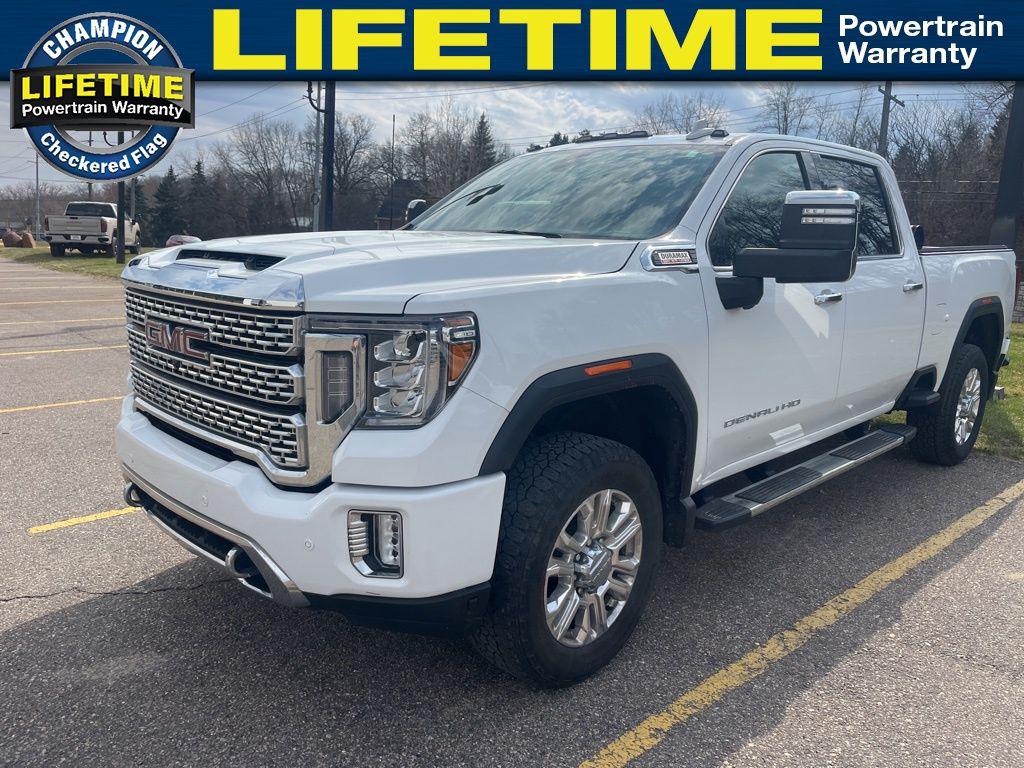 Summit White 2023 GMC Sierra 2500HD Denali Crew Cab 4WD Pickup Truck Four-Wheel Drive Automatic
