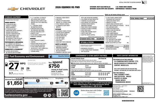 2026 Chevrolet Equinox FWD RS