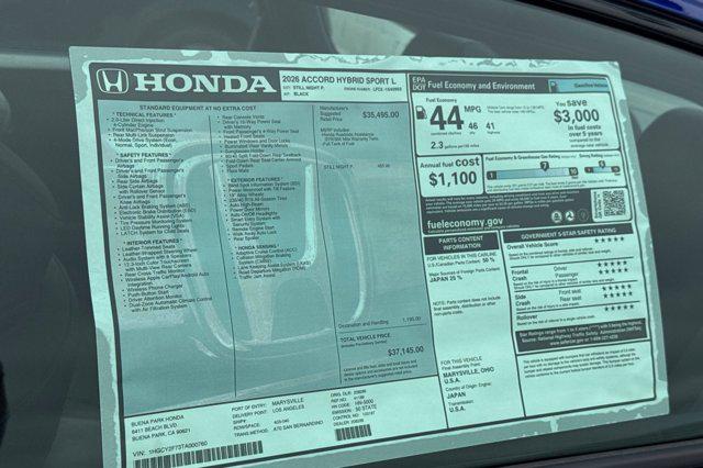 2026 Honda Accord Sedan Sport-L