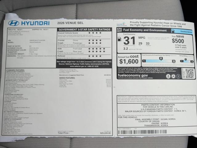 2026 Hyundai Venue SEL