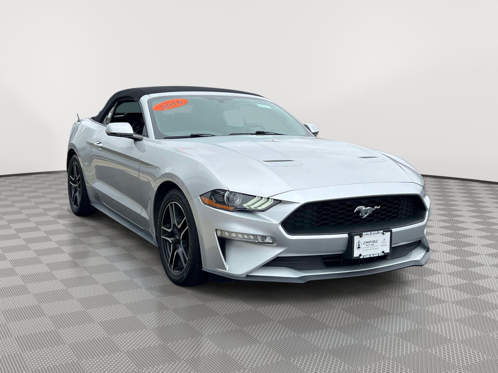 Ingot Silver 2018 Ford Mustang EcoBoost Premium Convertible RWD Convertible Rear-Wheel Drive Automatic