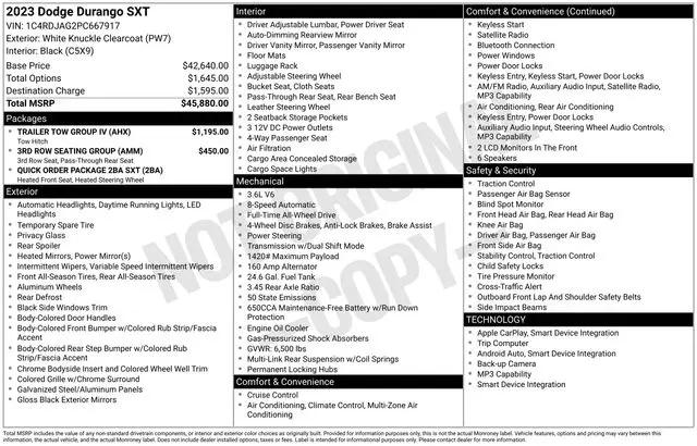 2023 Dodge Durango SXT AWD