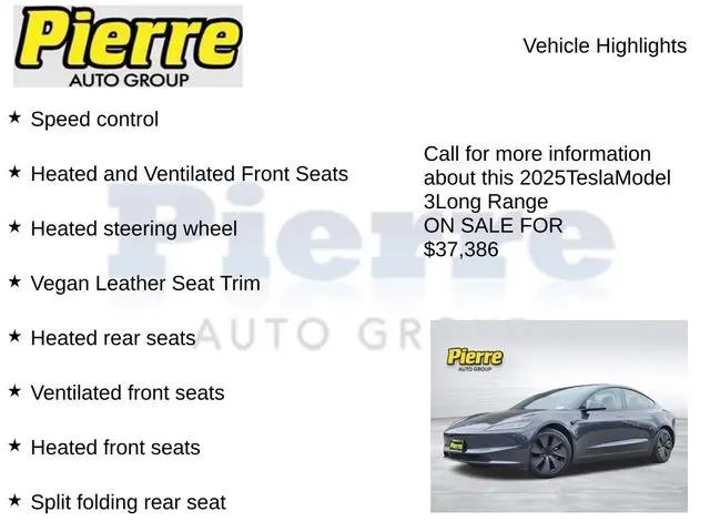 2025 Tesla Model 3 Long Range Rear-Wheel Drive