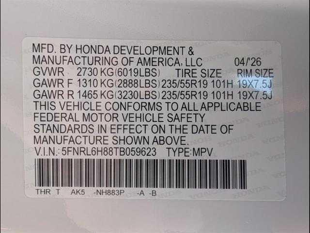 2026 Honda Odyssey Touring