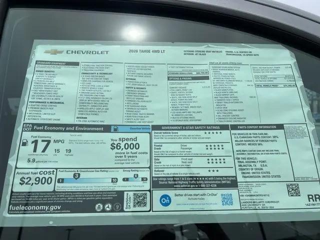 2026 Chevrolet Tahoe 4WD LT