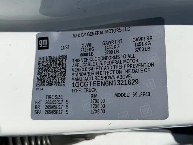 2022 Chevrolet Colorado 4WD Crew Cab Short Box ZR2