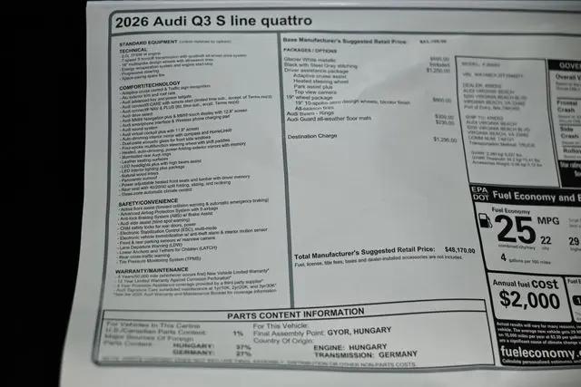 2026 Audi Q3 TFSI quattro S tronic