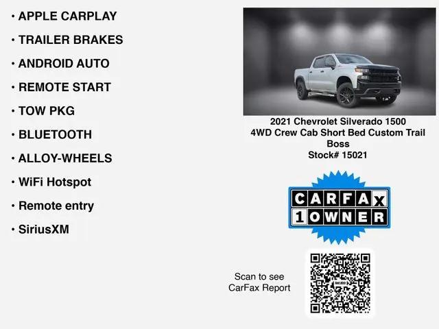 2021 Chevrolet Silverado 1500 4WD Crew Cab Short Bed Custom Trail Boss