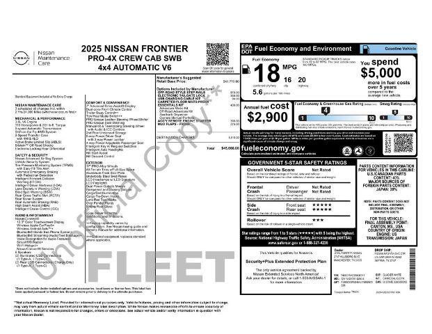 2025 Nissan Frontier Crew Cab PRO-4X 4x4
