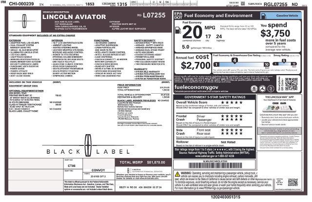 2024 Lincoln Aviator Black Label