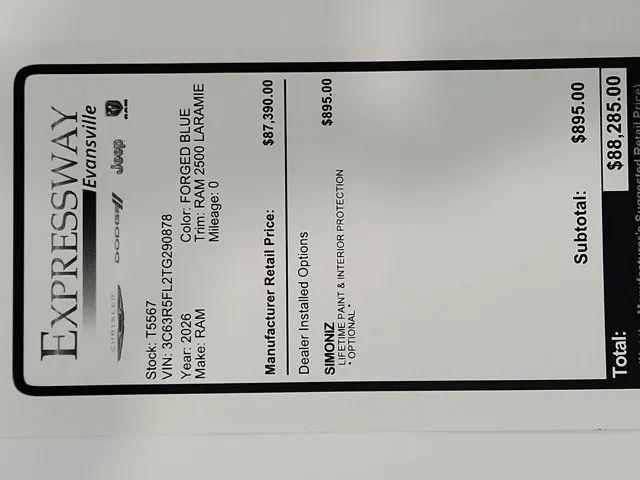 2026 Ram 2500 Laramie Crew Cab 4x4 6'4" Box