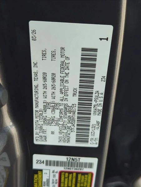 2026 Toyota Tundra Limited CrewMax 5.5' Bed