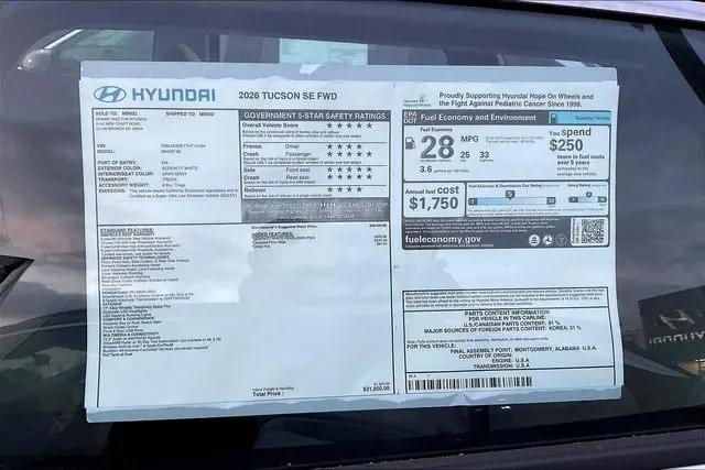2026 Hyundai Tucson SE