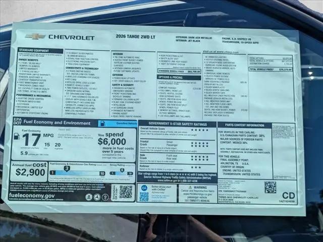 2026 Chevrolet Tahoe LT