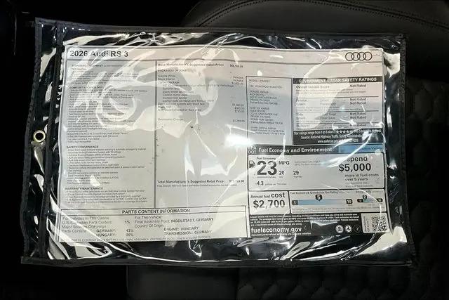 2026 Audi RS 3 TFSI quattro S tronic