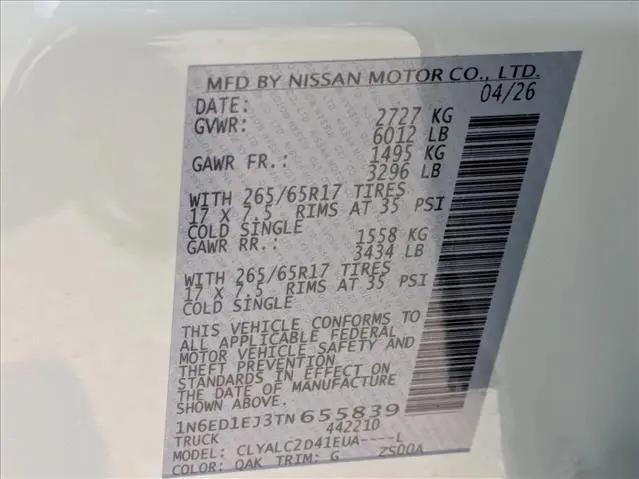 2026 Nissan Frontier Crew Cab SV 4x2