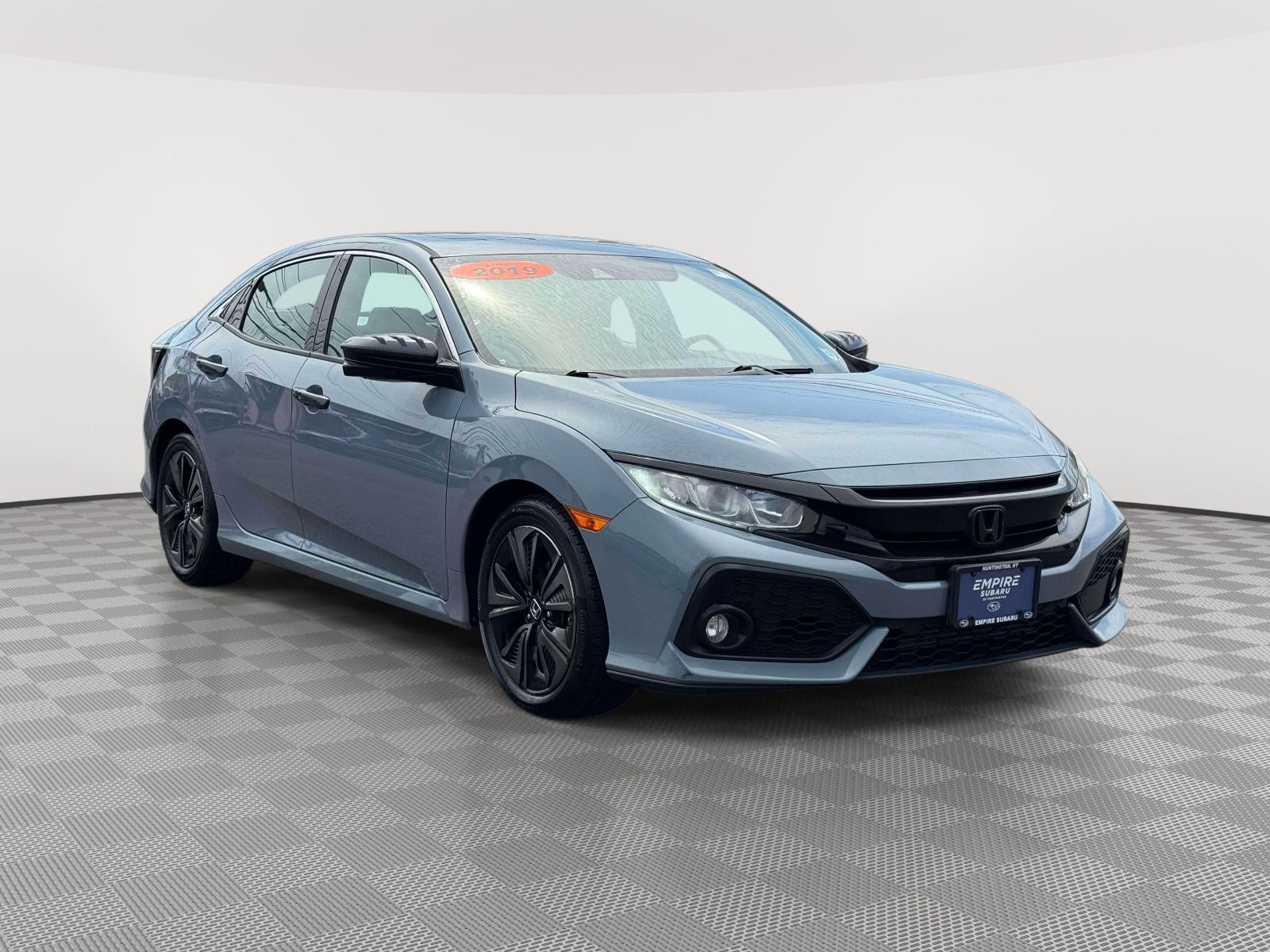 Gray 2019 Honda Civic Hatchback EX FWD Hatchback Front-Wheel Drive Continuously Variable Transmission