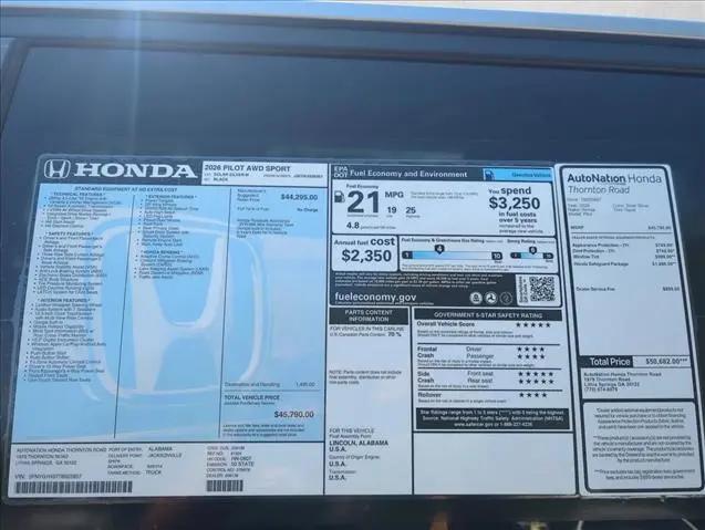 2026 Honda Pilot Sport
