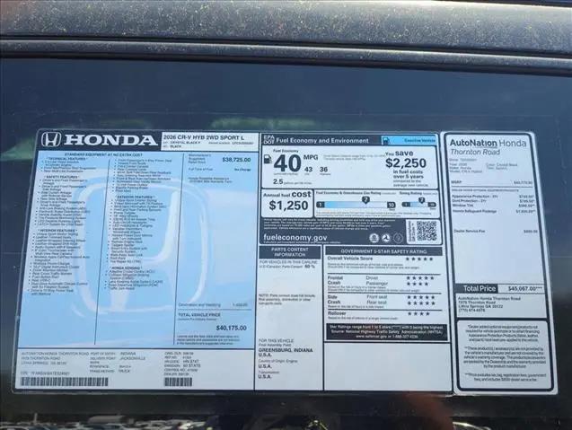2026 Honda CR-V Hybrid 2WD Sport-L
