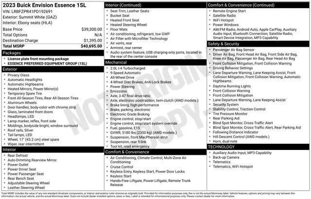 2023 Buick Envision Essence AWD