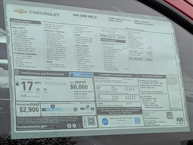 2026 Chevrolet Tahoe 4WD LS