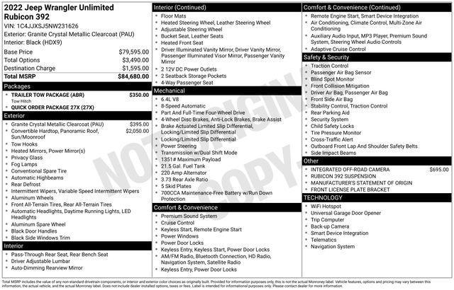 2022 Jeep Wrangler Unlimited Rubicon 392 4x4