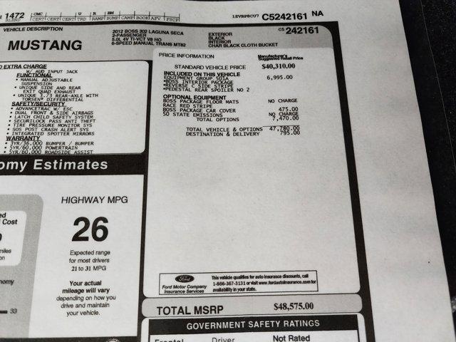 2012 Ford Mustang Boss 302