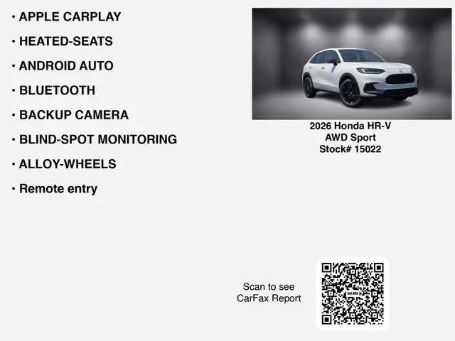 2026 Honda HR-V AWD Sport