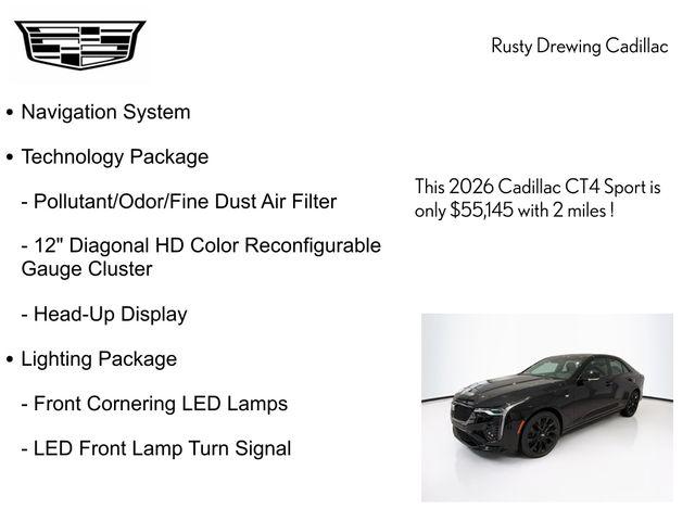 2026 Cadillac CT4 Sport RWD
